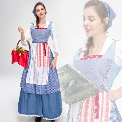 China Halloween Spandex European Mansion Vintage Garden Maid Costume Long Skirt Show Beer Casual Costume for sale