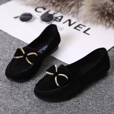 China Cheap Massage Spring Flat-soled Casual Single Shoes Butterfly-knotted Non-slip Women's Shoes for sale