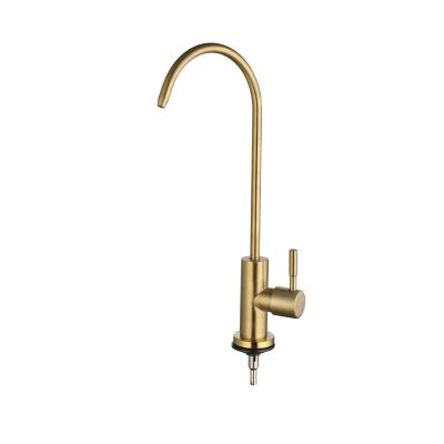 China One Way Cheap Factory Wholesale Modern 304 Stainless Steel Material Gold Filter Kitchen Faucet for sale