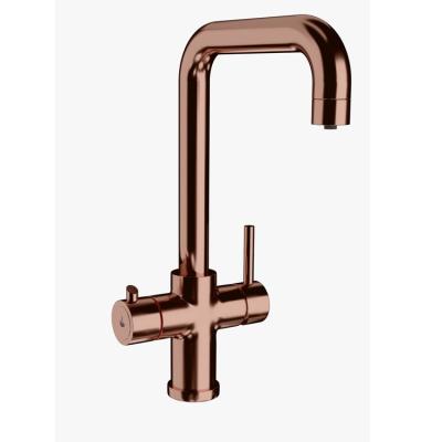 China New Modern Develop Boiled Water 3 Way Kitchen Sink Faucets Gold Rose for sale