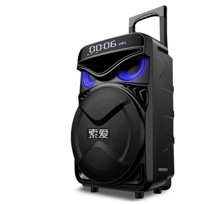 China AirPlay I&I SA-T52 Outdoor Cart Wireless BT Speaker 12 Inch Big Horn Portable Speaker With Led Display For Party for sale