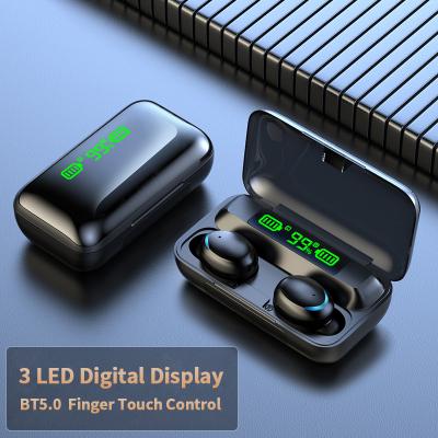 China A12 1200mAh In-Ear Power Bank TWS Earphones Noise Cancel Headphones LED Display Radio Blue Tooth Portable Earbuds for sale