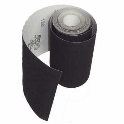 China Flexible Black Sand Aluminum Oxide Water Paper Roll Outdoor Abrasive Display Polishing Abrasive Tools for sale