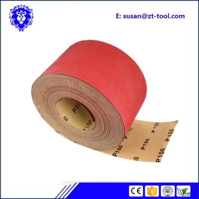 China High Quality OEM 120 Kraft Paper Aluminum Oxide Sand Paper Roll 10cm*50m/11.5cm*5m for sale