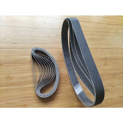 China Good Flexibility 20*520mm Black Silicon Carbide 120 180 Grit Emery Belts For Polishing Grinding Abrasive Sanding for sale