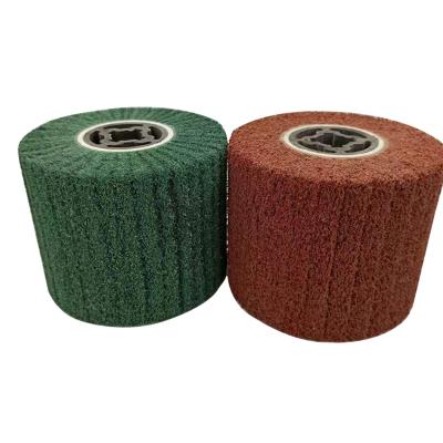 China Durable And Environmentally Friendly Selling Fin Wheel Polishing Wire Abrasive Fin Brush Brush Wheel Wire Drawing Wheel Polishing Nonwoven Metal for sale