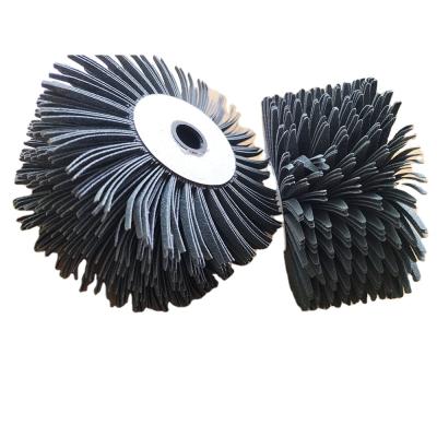 China Good Flexibility 5 x 112 Thickness High Quality Custom Steel Abrasive Flap Wood Wheel With Sand Abrasive Cloth for sale