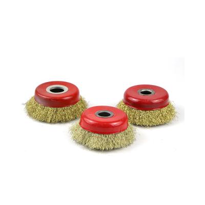 China Welding Cleaning Wire Wheel Rough Surface Cleaning Brass Brush For Tools Stainless Steel Wire Brushes for sale