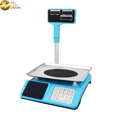 China High Accurate Electronic Digital Food Kitchen Scale Supermarket Barcode Label Receipt Printing Price Calculation Scale for sale