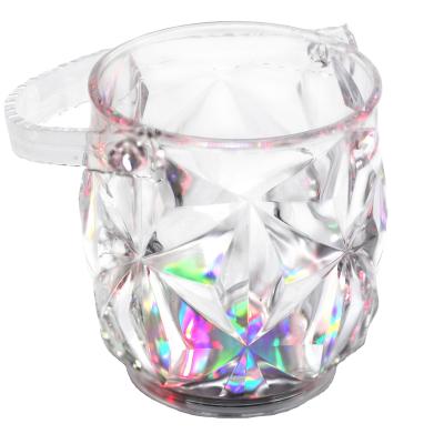 China Viable transparent acrylic ice bucket with flashlight for beer for sale