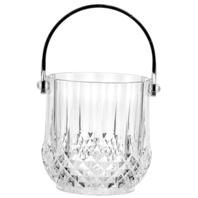 China Large Viable Hot Selling Clear Glass Acrylic Ice Bucket With Handle For Beer for sale