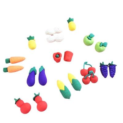 China Kindergarten cute creative rubber reward small fruit and vegetable eraser cartoon eraser office primary school students stationery gift prize for sale