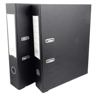 China Office Supplies Single Loose Leaf A4 Folder Black And Blue Two-hole Large Capacity Clipboard Quick Work Folder for sale