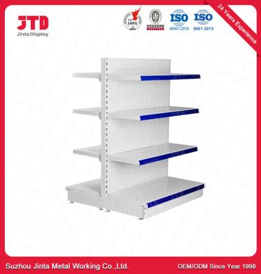 China Modern Custom Single Sided Retail Metal Gondola Shelving 180kg/Layer for sale