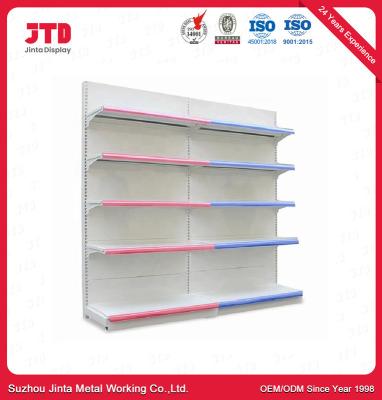 China Customized Metal Supermarket Gondola Display Shelving Rack Shelf for sale