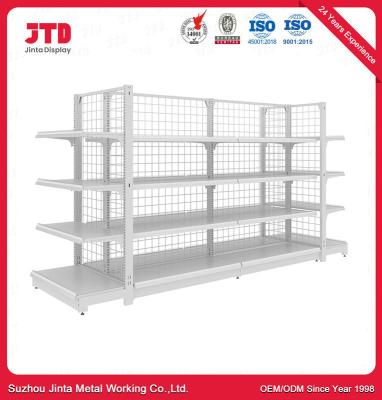 China Adjustable Metal Grocery Store Display Racks Gondola Metal Wire Supermarket Shelving for sale