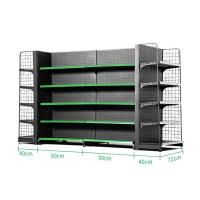 China Stable Supermarket Display Shelving With High Load Capacity And Customizable Options for sale