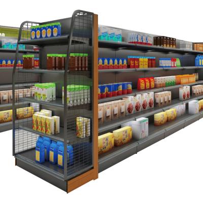 Cina Sistema di scaffalature per supermercati in stile moderno scaffalature per alimentari con colore personalizzato in vendita