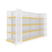 China Cold Rolled Steel Supermarket Shelf Rack Retail Shelving System for sale