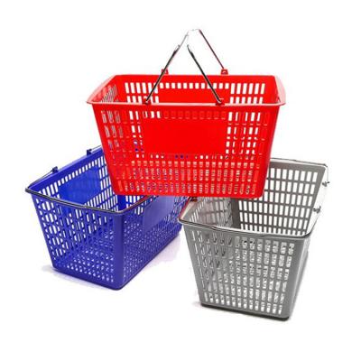 China Easy To Store Plastic Hand Shopping Basket With Customized Logo And Personalization for sale