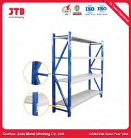 China 2000kgs Warehouse Metal Racks Four Layers Blue 1200mm Shelving for sale