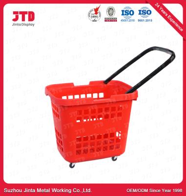 Chine panier à provisions 45L en plastique avec des roues de la poignée HDPP trois à vendre