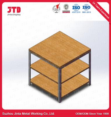 China Holz-Fach-Einheit MDF 3 des Metall150kgs Reihen-Präsentationsständer zu verkaufen