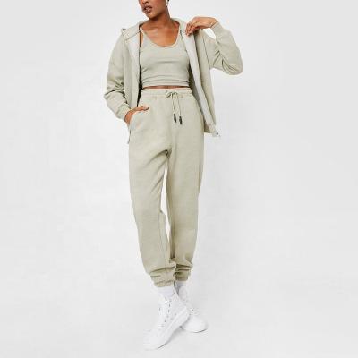 China OEM Premium Quality Anti-pilling Hooded Sweatshirt And Pants Tracksuit Two Piece Set For Women for sale