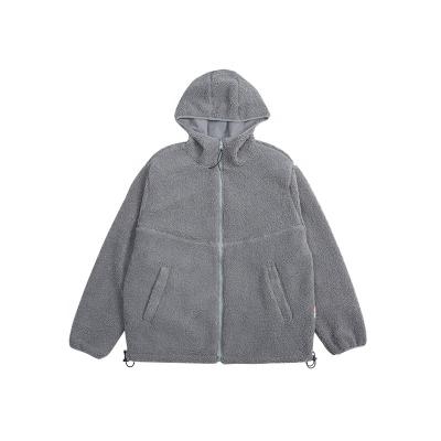 China High Quality Anti-Wrinkle Available In Stock Ready To Ship Lightweight Gray Full Zip Up Hooded Fleece Lined Jacket With Pockets For Women for sale