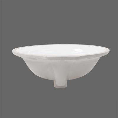 China Modern High Quality Bathroom Sink White Ceramic Under Counter Hand Wash Basin Undermount Vessel Sink for sale