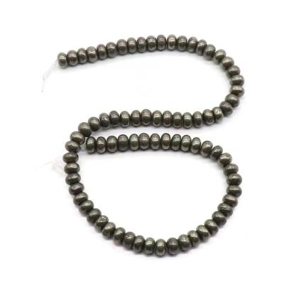 China Crystal Natural Stone Beads Faceted Cut Big Face Pyrite Beads For Jewelry Making DIY Bracelet Necklace for sale