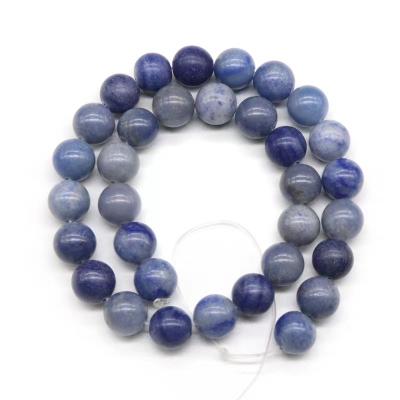 China Crystal Wholesale 4/6/8/10/12mm Blue Aventurine Polishing Beads For DIY Jewelry Bracelet Necklace Making Stone Loose Beads for sale