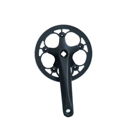 China Hot Selling Black Single Speed ​​Alloy 52T Bicycle Crankset Good Quality Easy Maintenance for sale