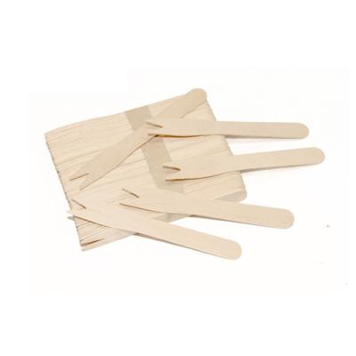 China Stocked Disposable Wooden Fruit Fork Dessert Cocktail Fork Set Home Party Household Decor Tableware Supplies for sale