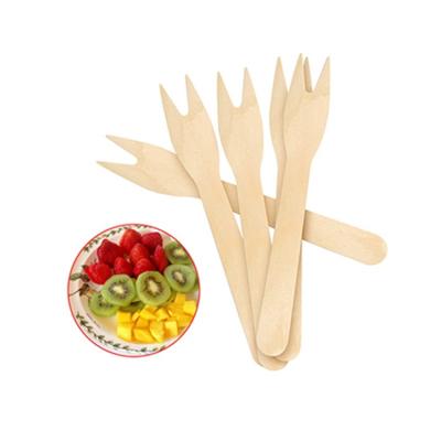 China Eat Wonderful Hot Sale Custom Package Disposable Fruit Cocktail Wooden Fruit Fork for sale