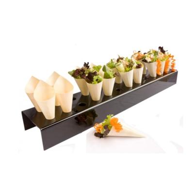 China Japan disposable wooden cones for dessert appetizers, salads in restaurants, bars, inns and diners for sale