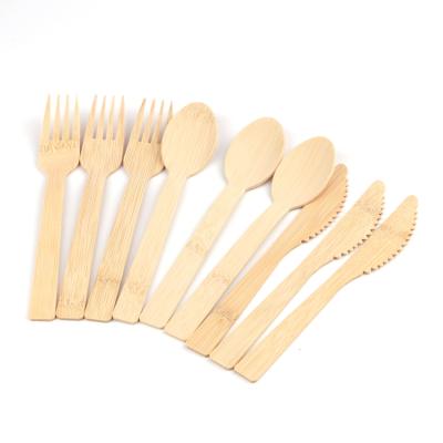 China Disposable bamboo cutlery set/bamboo cutlery bamboo tableware/bamboo flatware standard size for sale