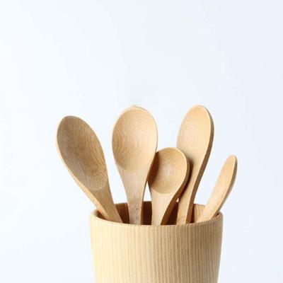 China Environmental Disposable Bamboo Spoon Wooden Cutlery Picnic Bamboo Spoon for sale