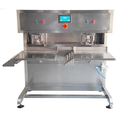 China Food Liquid Double Head 10L Bag In Box Filling Capping Machine , Automatic Double Head BIB Wine Filling Capping Machine for sale