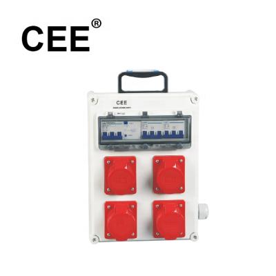 China CEE-07 Industrial Electrical Power Distribution Box Socket Outlet 3 Phase Size for sale