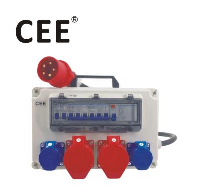 China CEE Industrial Socket Outlet Combination Units , 3 Phase Electrical Distribution Plastic Boxes for sale