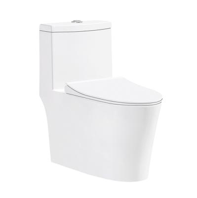 China New Porcelain Designer Double-Flow Modern Siphon Jet Rimless One Piece Toilet With Ceramic Price for sale