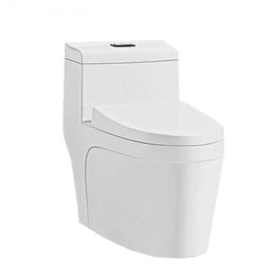 China Modern Rimless Ceramic Toilet Sanitaryware One Piece Vortex Siphon Strap Double-Flow Designer One-Piece Kloset for sale