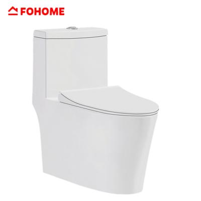 China Luxury Double-Flow Bathroom Siphonic Rimless Trap 300mm Large Size S Ceramic One Piece Toilet for sale