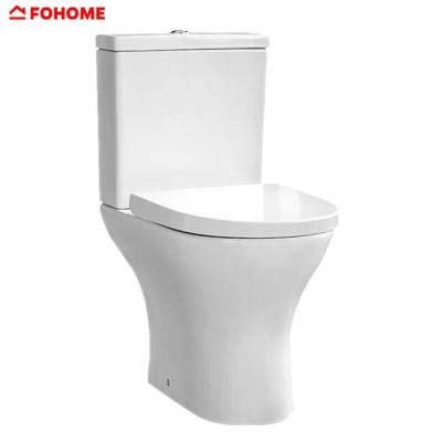 China Wholesale White Colored Two Piece Ceramic Washdown Double-Flow Trap Bathroom Ceramic Toilet for sale