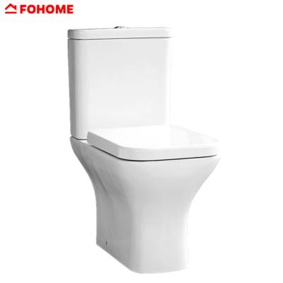 China Latest Design UK Double-Flow Style Washdown 2pc Short Throw Ceramic Toilet WC for sale