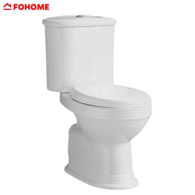 China Double-Flow Sanitary Two-Piece Luxus China Wc Single Flush Ceramic Seat Cover And PP Flush, Soft Narrow Seat Cover + Rinse Fitting for sale