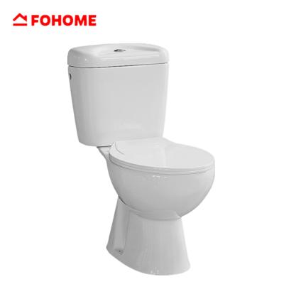 China Eco Type Ceramic Double-Flow Washdown Bathroom Two Piece Strap Toilet Sanitary Ware for sale