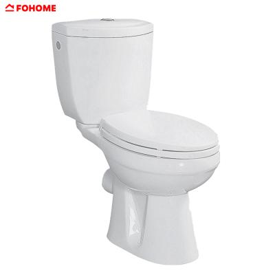 China Cheap Double-flow P-trap High Quality Washdown Lavatory Bathroom Two Piece Model Toilet for sale