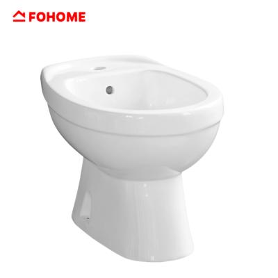 China Modern Classic White Ceramic Eco American Hot Water Toilet Bidet Floor Stand Floor Stand Bathroom Three Hole Style Sanitary Bidet Bowl with Price for sale